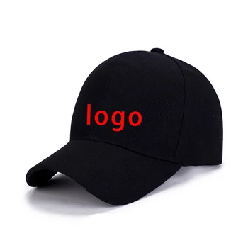  Savo užsakymą Logo Cap vientisos Spalvos Beisbolo kepuraitę Snapback Kepurės Casquette Skrybėlės Įrengtas Hip-Hop Tėtis Kepurės Vyrams, Moterims, Vaikams, Unisex