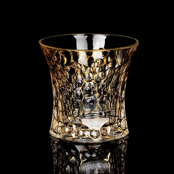  Senas Senamadiškas Viskio Stiklo Pėdsakų Aukso Krištolo Geriamieji Chivas Vyno Taurės Baras Vasos De Cristal Verre A Vin Vidro Masažuoklis