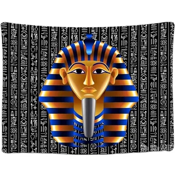  Senovės Egipto Mitologijos Karalius Faraonas, Egipto Hieroglifinis Iki Ho Man Lili Gobelenas Kambarį Bendrabučio Namų Dekoro Sienos Kabo