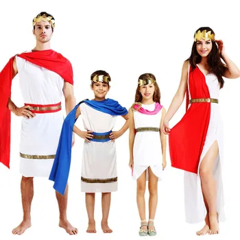  Senovės Graikijos Princesė Cosplay Kostiumų Šeimos Kostiumai Šalis Suknelė Kalėdų Suaugusieji, Vaikas, Moterų, Berniukų, Mergaičių Helovinas