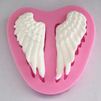  Skystu silikonu tortas pelėsių 2 d angelas sparnų serijos Dvigubas cukraus FM080 kepimo įrankiai