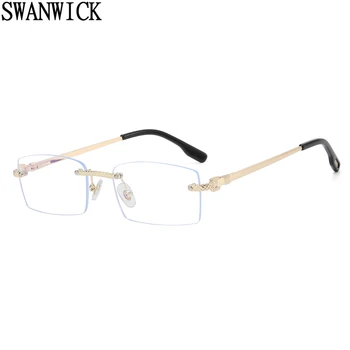  Swanwick moterų stabdžių mėlyna šviesa bocking akinius taškus moterų metalo aikštėje akinių rėmeliai vyrų apdailos pavasario vyrių aukso