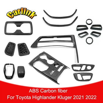  Toyota Highlander Kluger 2021 2022 Automobilio Interjero Aksesuarų ABS Anglies pluošto Shift panel / viduryje kairės ir dešinės oro realizavimo