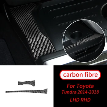  Toyota Tundra 2014-2018 m. 2vnt Nekilnojamojo Anglies Pluošto Pavarų Perjungimo Šoninis Juostele Lipdukas Apdaila Automobilio Interjero Priedai