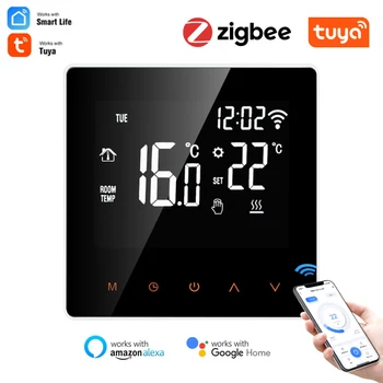  Tuya ZigBee Smart Termostatas, Temperatūros Reguliatorius, Elektriniai Grindų Šildymo,Vandens/Dujų Katilas Valdymas Balsu, Google Namuose