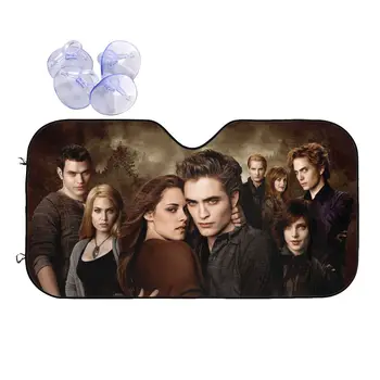  Twilight Saga Vampyras Kūrybos prekinis, galinis Stiklo skėtį nuo saulės 76x140cm Filme Edward ir Bella Folijos Saulės Skydelis nuo Saulės Uždanga