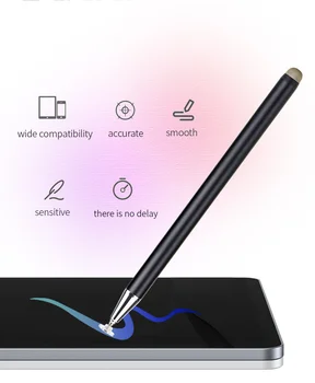  Universalus Jutiklinio Ekrano Rašikliu,metalo Stylus Pen For Ipad 2 In1 Touch Pen Tablet Su Plunksna Su Mangetic Bžūp Gradiento Spalvos Rašiklis