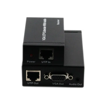  VGA Cat5e Cat6 Extender 1000ft Video Kartotuvo Per Ethernet Kabelį, iki 300m, Siuntėjas+Imtuvas