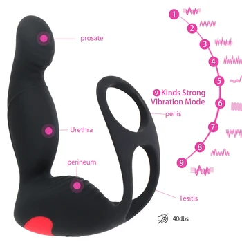  Vibratorius 9 Analinis Režimas Prostatos Stimuliatorius Butt Plug Massager Atidėti Ejakuliacija, Sekso Žaisliukai Vyrams Erotika Suaugusiems L1