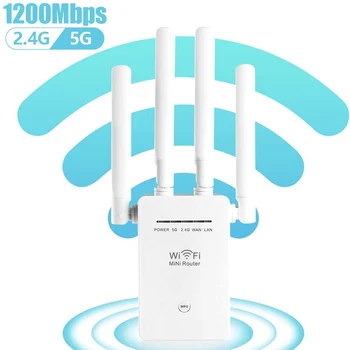 WiFi Extender Stiprintuvo 1200Mbps WiFi Kartotuvas WiFi Booster 