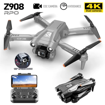  Z908 Pro Drone WIFI FPV MINI 4K HD Profesinės Dual Camera Su Trimis šoniniais Kliūčių Vengimo ESC Quadcopter Žaislą Dovanų
